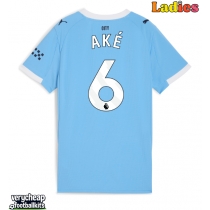 Manchester City Nathan Ake #6 Replica Home Shirt Ladies 2025-26 Short Sleeve